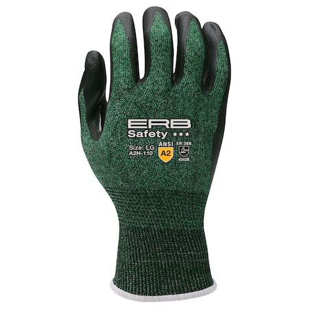 A2H-110 Republic ANSI Cut Level A2 HPPE Gloves, Nitrile Coated, XL, PR